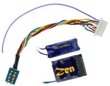 DCC Concepts DCD-ZN8H ZEN NANO 8 Pin Wired 2 Function Decoder with Stay Alive 